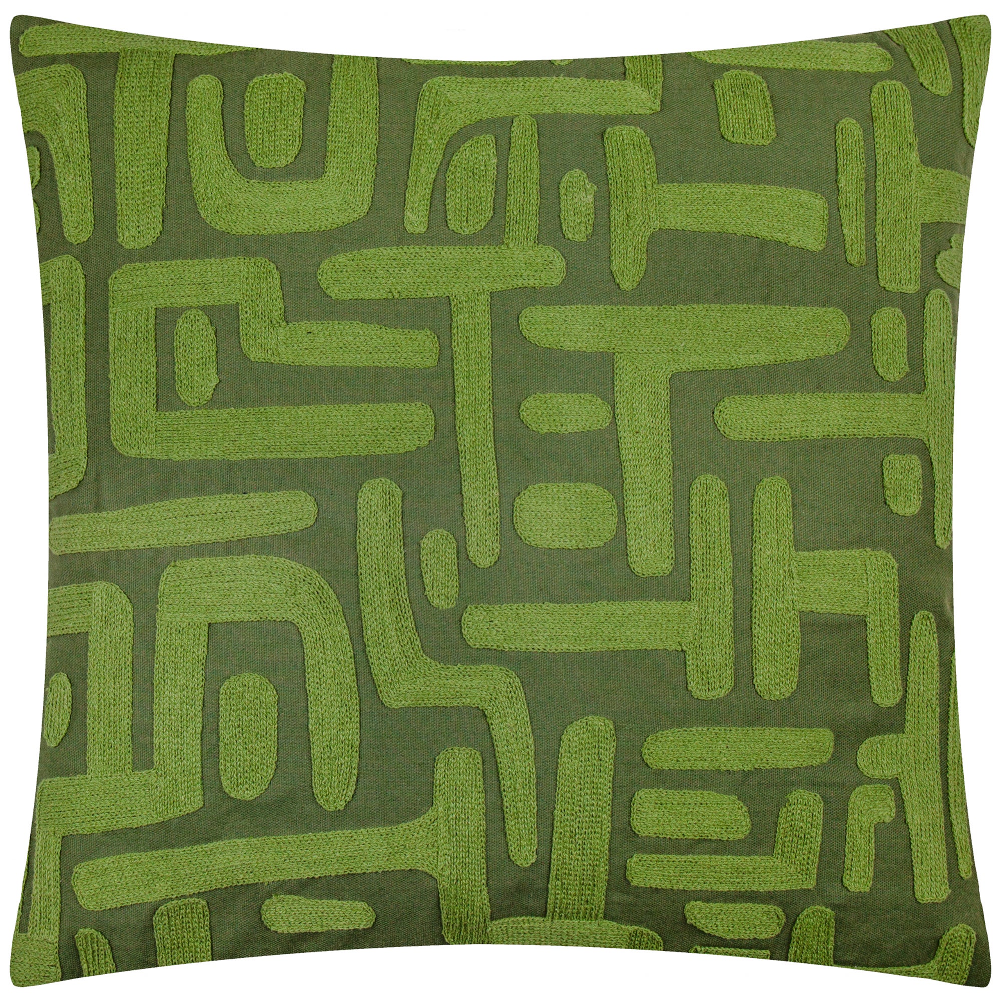 Brooke Abstract Square Cushion Ivy