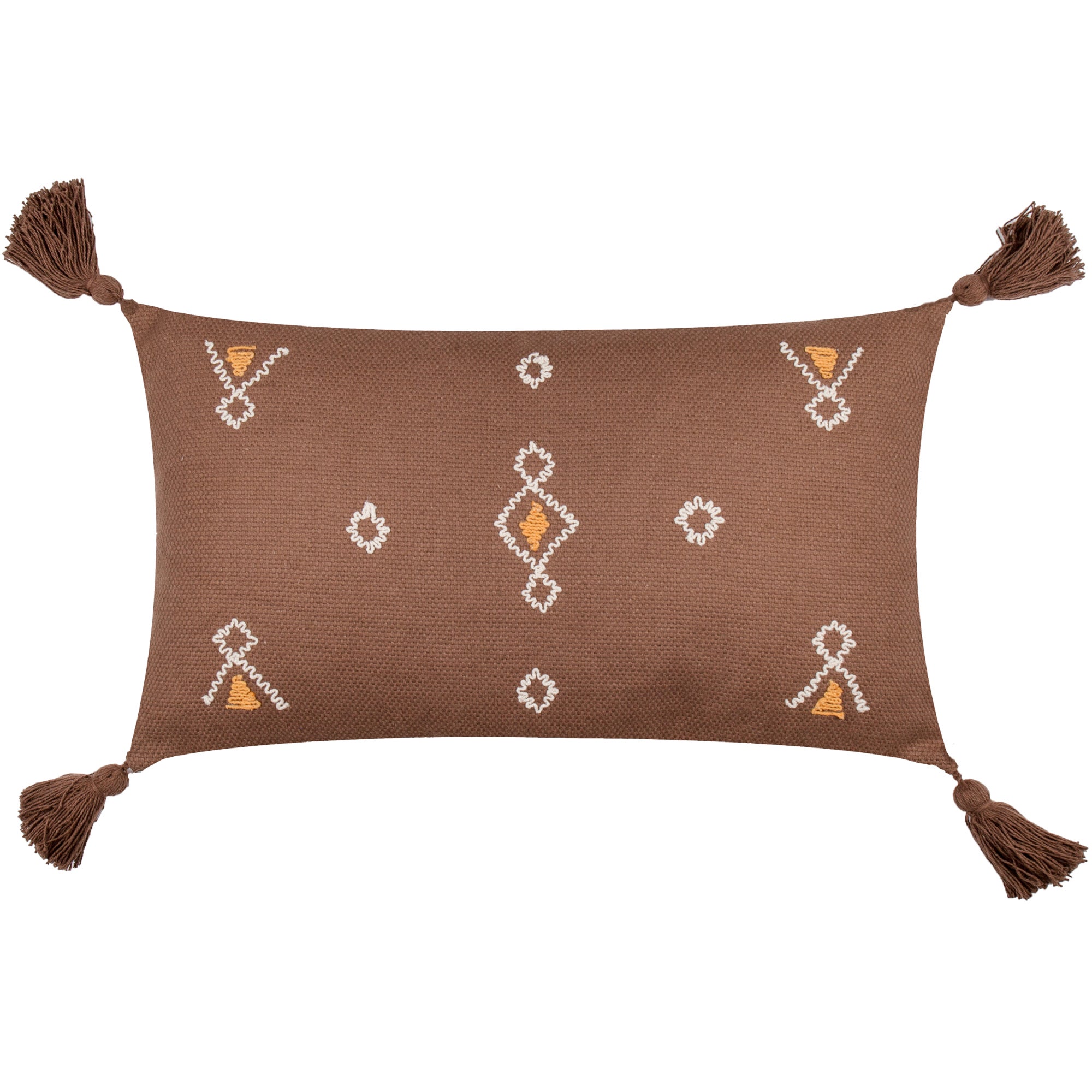 Meare Woven Cotton Rectangular Cushion Cocoa