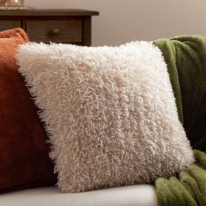Furn. Rowan Faux Fur Square Cushion