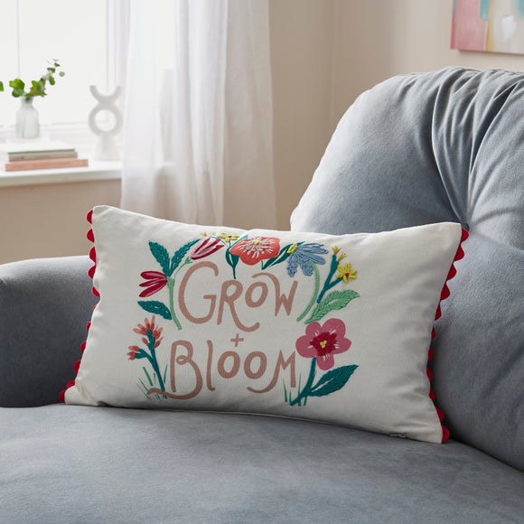Click to view product details and reviews for Grow Bloom Embroidered Rectangle Cushion.