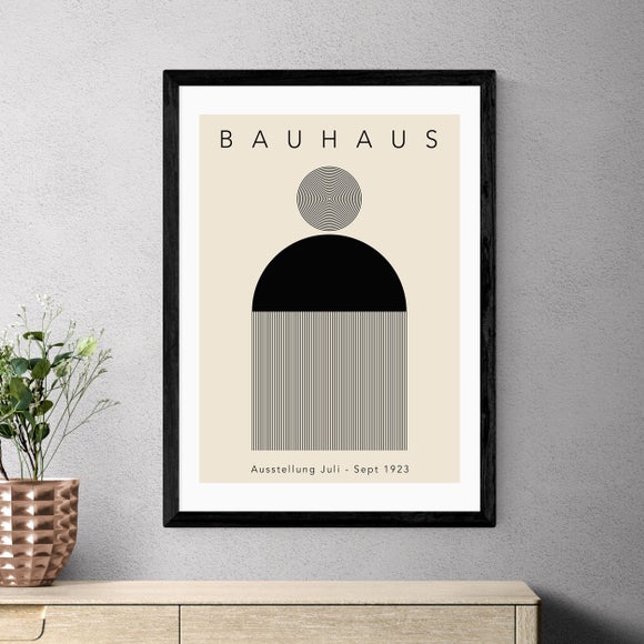 East End Prints Black Minimal Bauhaus Print by Luxe Poster Co