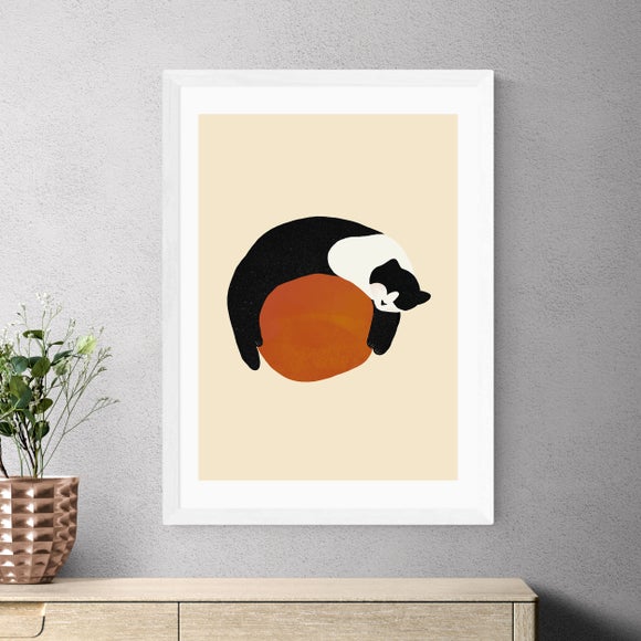 East End Prints Sleeping Cat Print By Sifa Mustafa