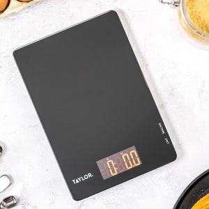 Taylor Dual Accurate Black Glass Digital Kitchen Scale-16cm