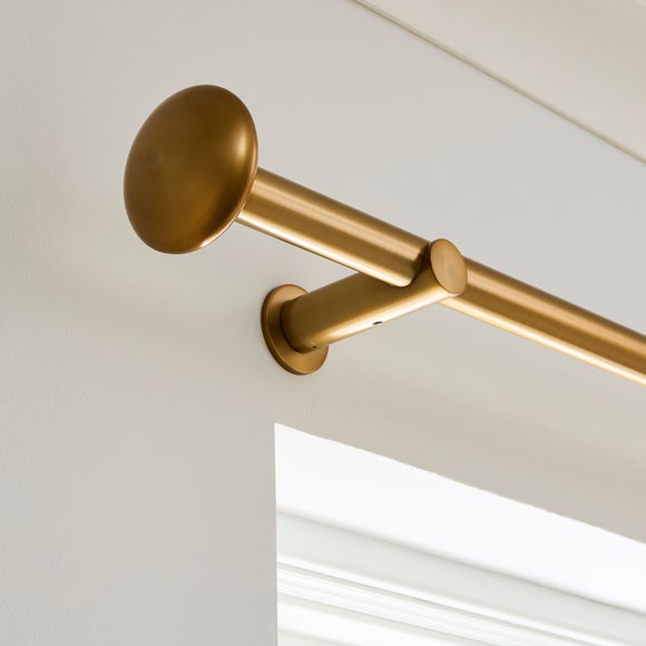 Pebble Fixed Metal Curtain Pole With Rings