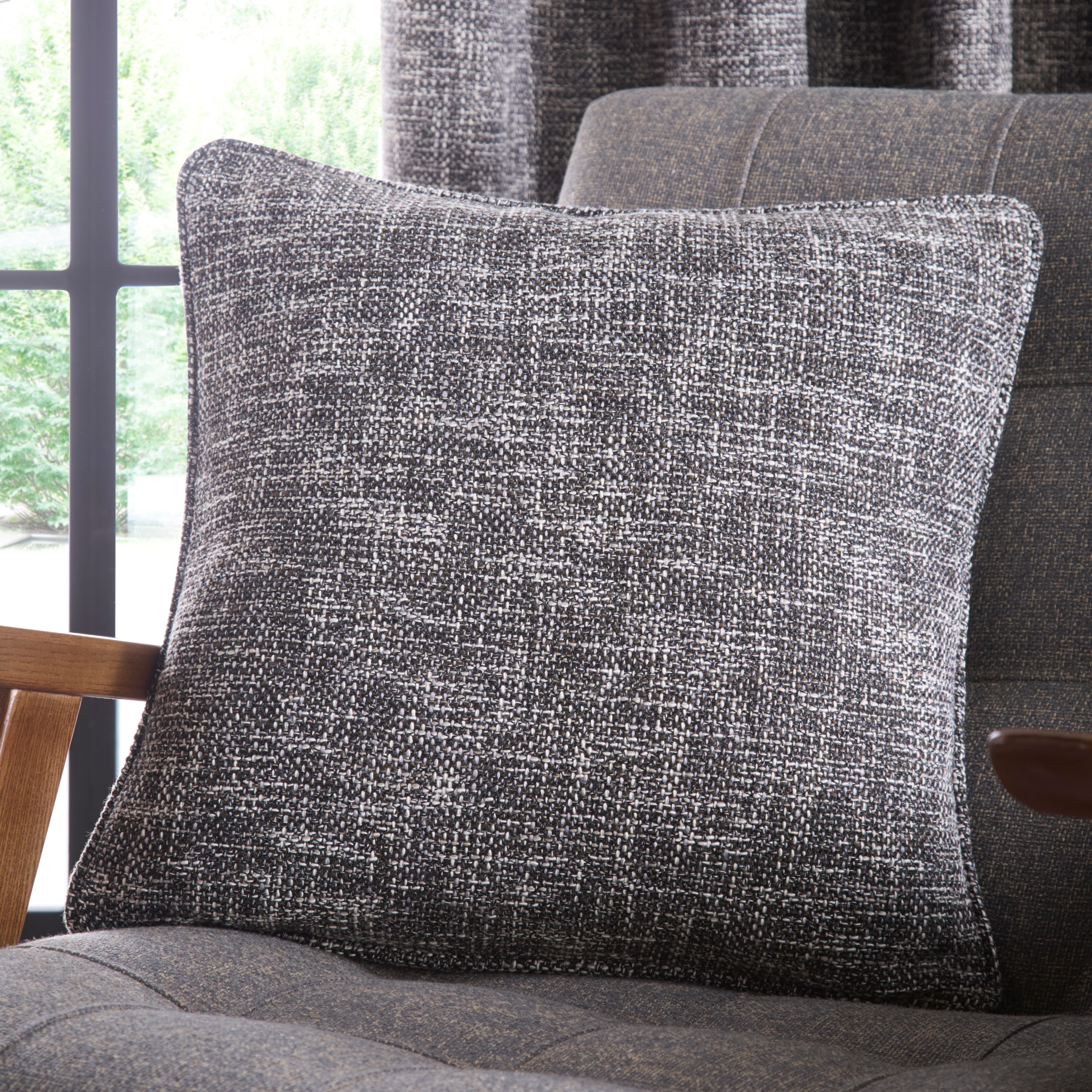 Everson Boucle Square Cushion Monochrome