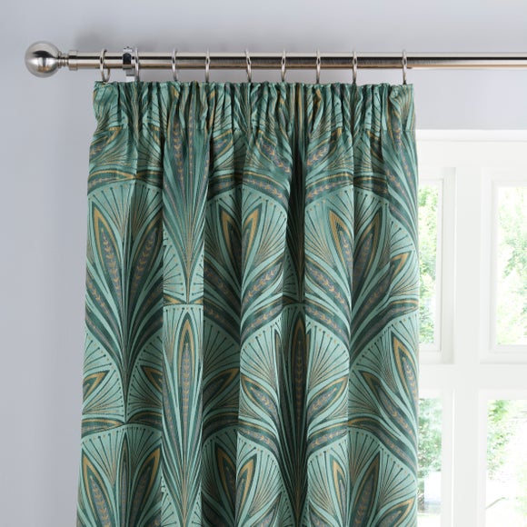 Nouveau Fan Pencil Pleat Curtains
