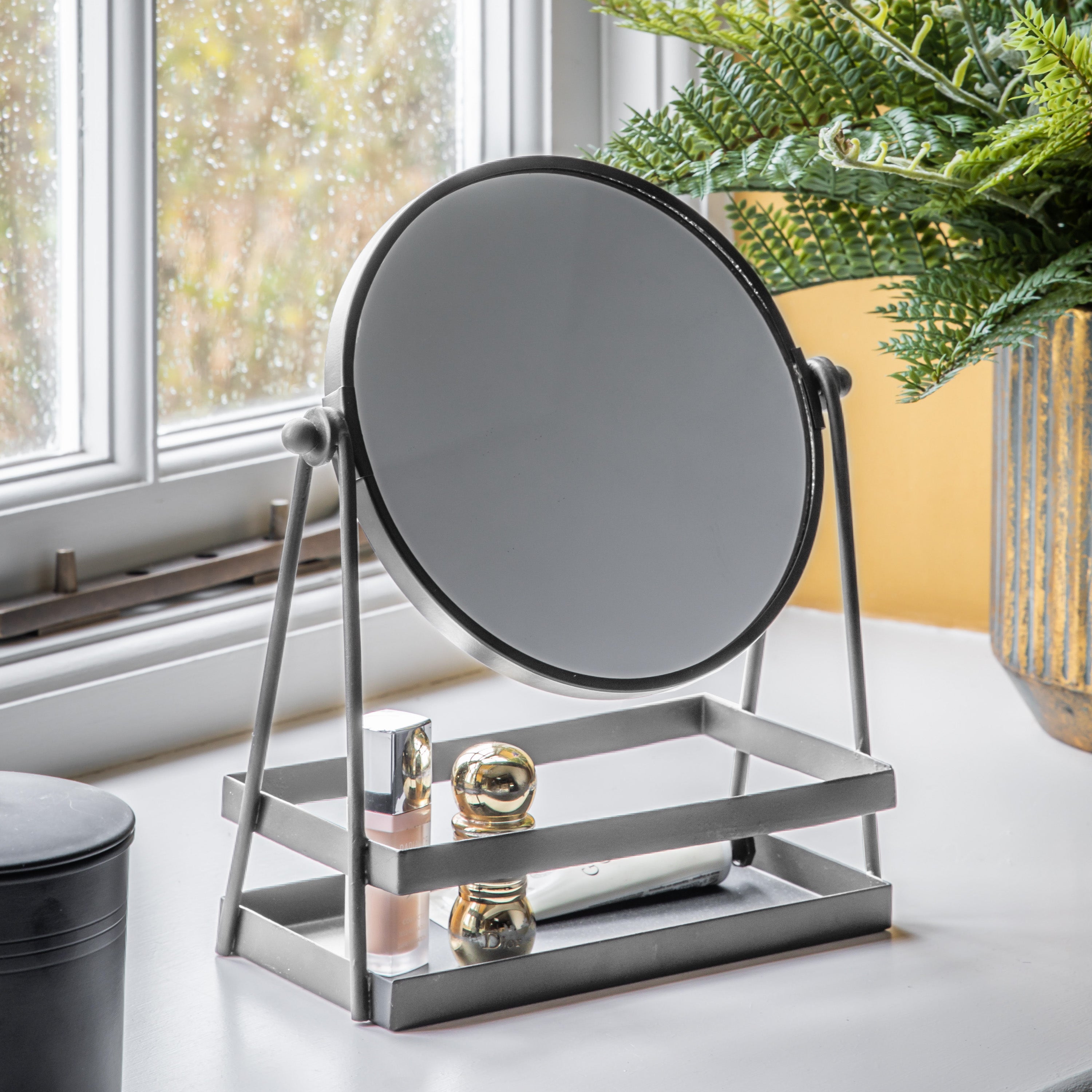 Jonah Dressing Table Mirror With Tray Silver