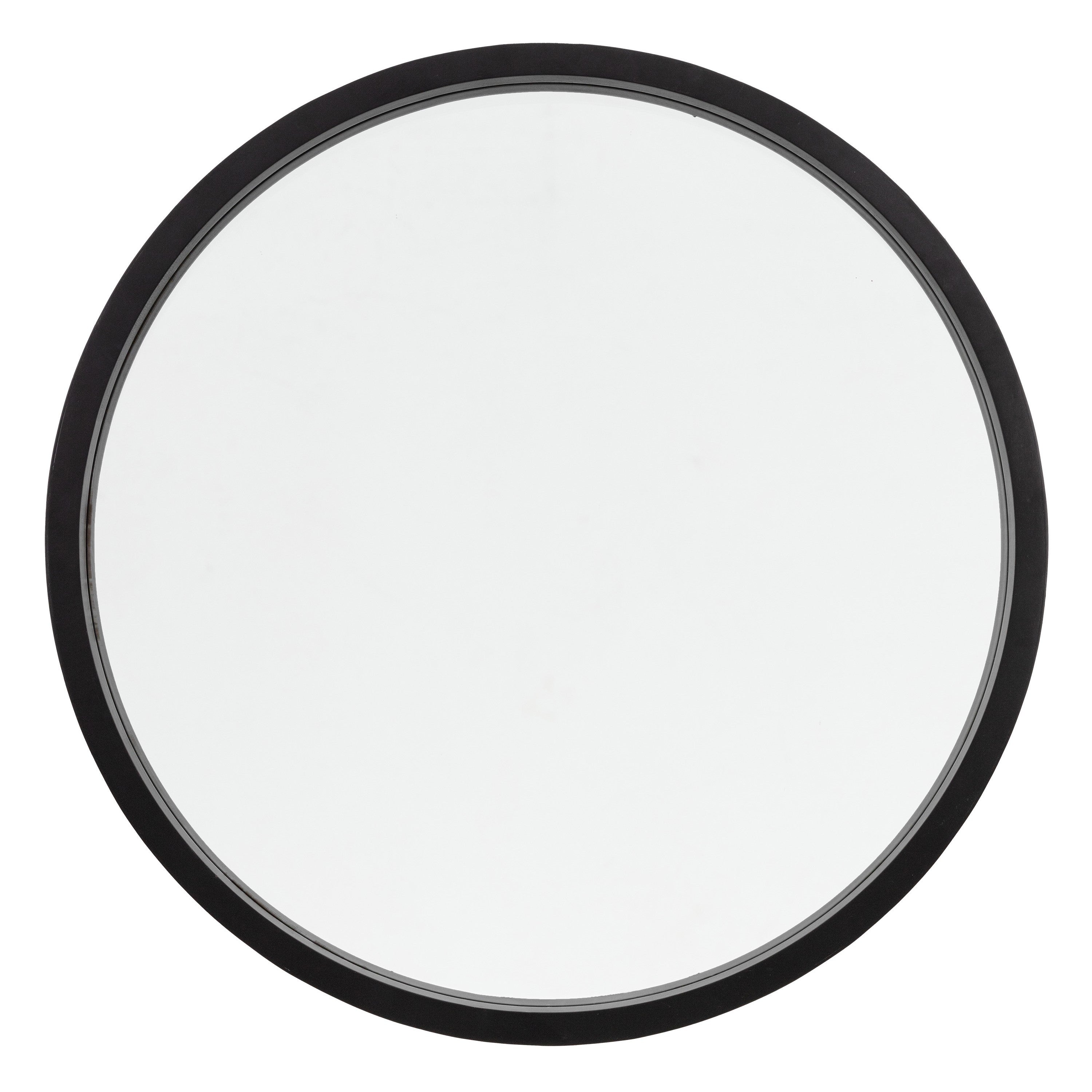 Henty Round Black Wall Mirror Black