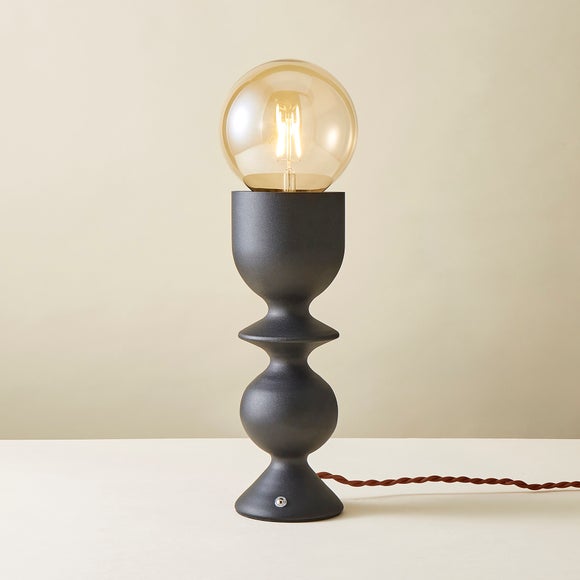 Organic Black Metal Table Lamp