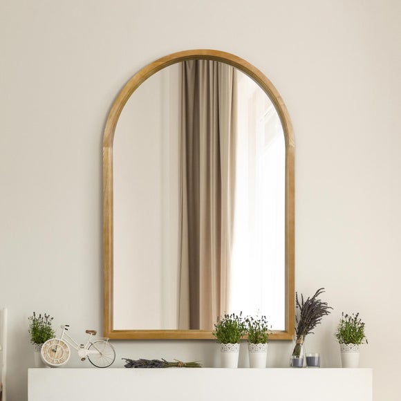 Naturalis Solid Oak Arched Wall Mirror