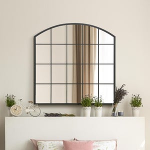 Arcus Arched Window Square Indoor Outdoor Wall Mirror