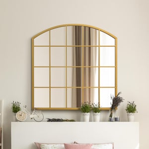 Arcus Arched Window Square Indoor Outdoor Wall Mirror