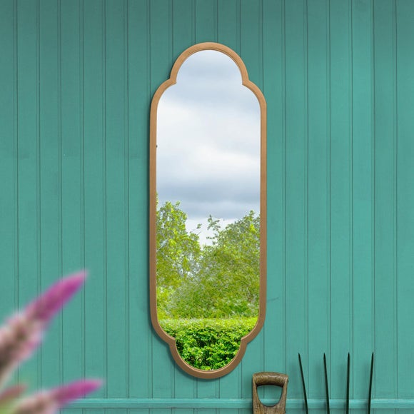 Duplici Oval Indoor Outdoor Full Length Wall Mirror Gold