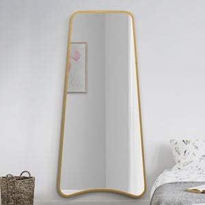 Coartans Abstract Curved Indoor Outdoor Full Length Wall Mirror