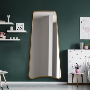 Coartans Abstract Curved Indoor Outdoor Full Length Wall Mirror