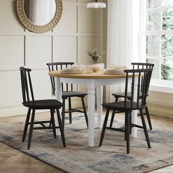 Pip 4 6 Seater Round To Oval Extendable Dining Table