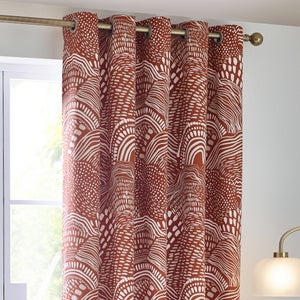 Nola Chestnut Eyelet Curtains