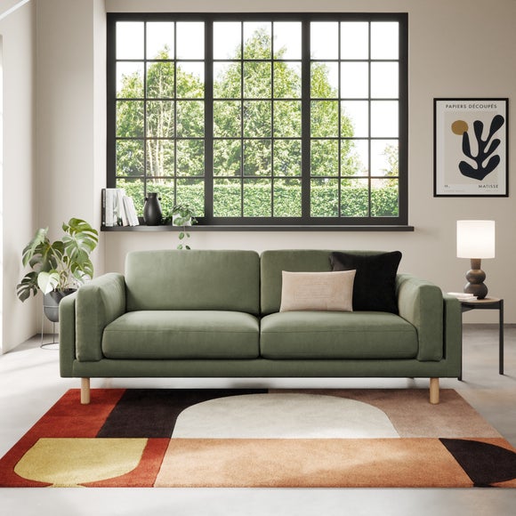 Newton Matte Plush Velvet 4 Seater Sofa