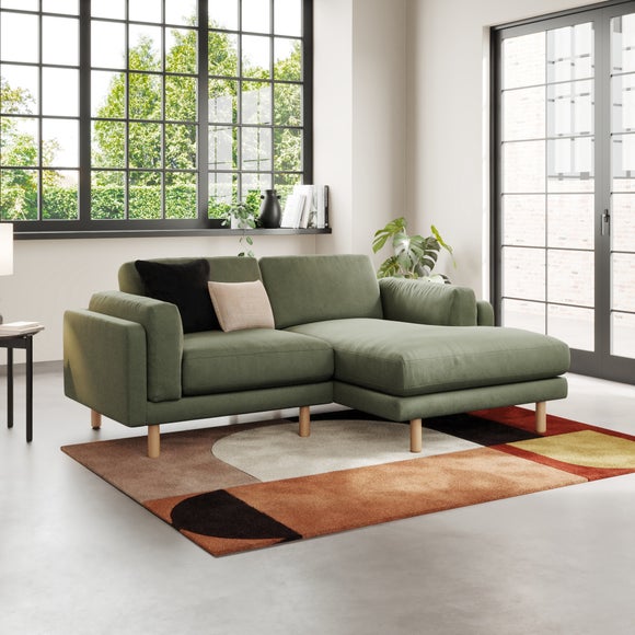 Newton Matte Plush Velvet Corner Chaise Sofa