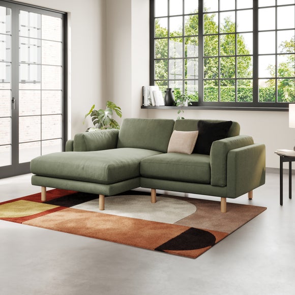 Newton Matte Plush Velvet Corner Chaise Sofa