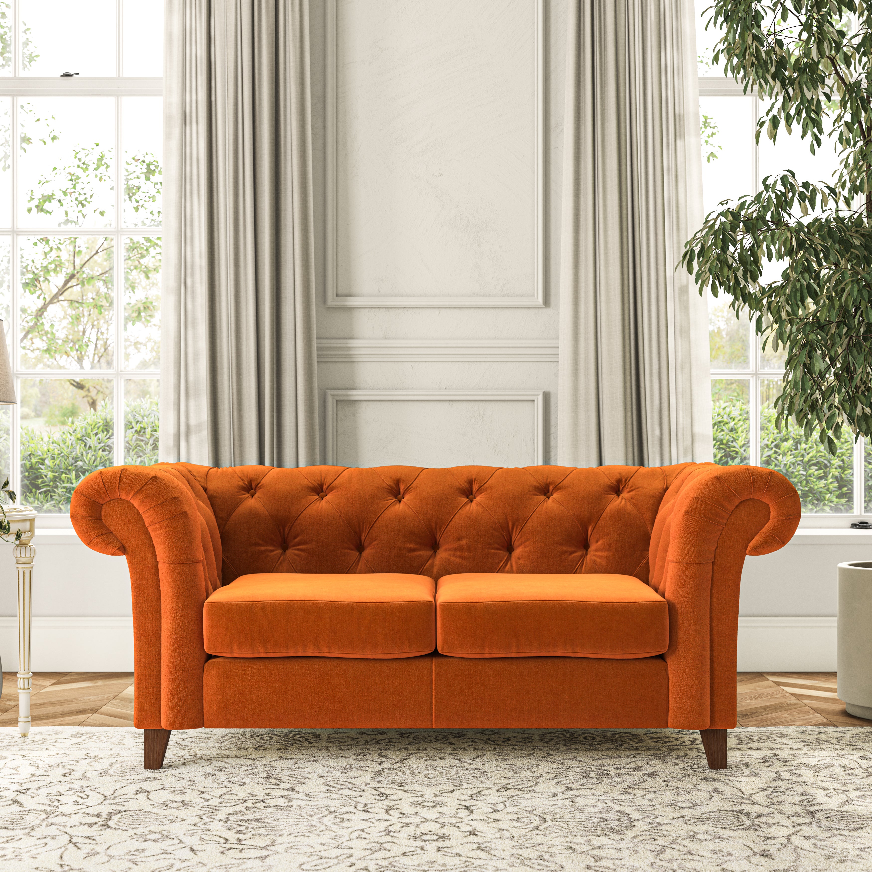 Pimlico Large 2 Seater Sofa House Velvet Ginger