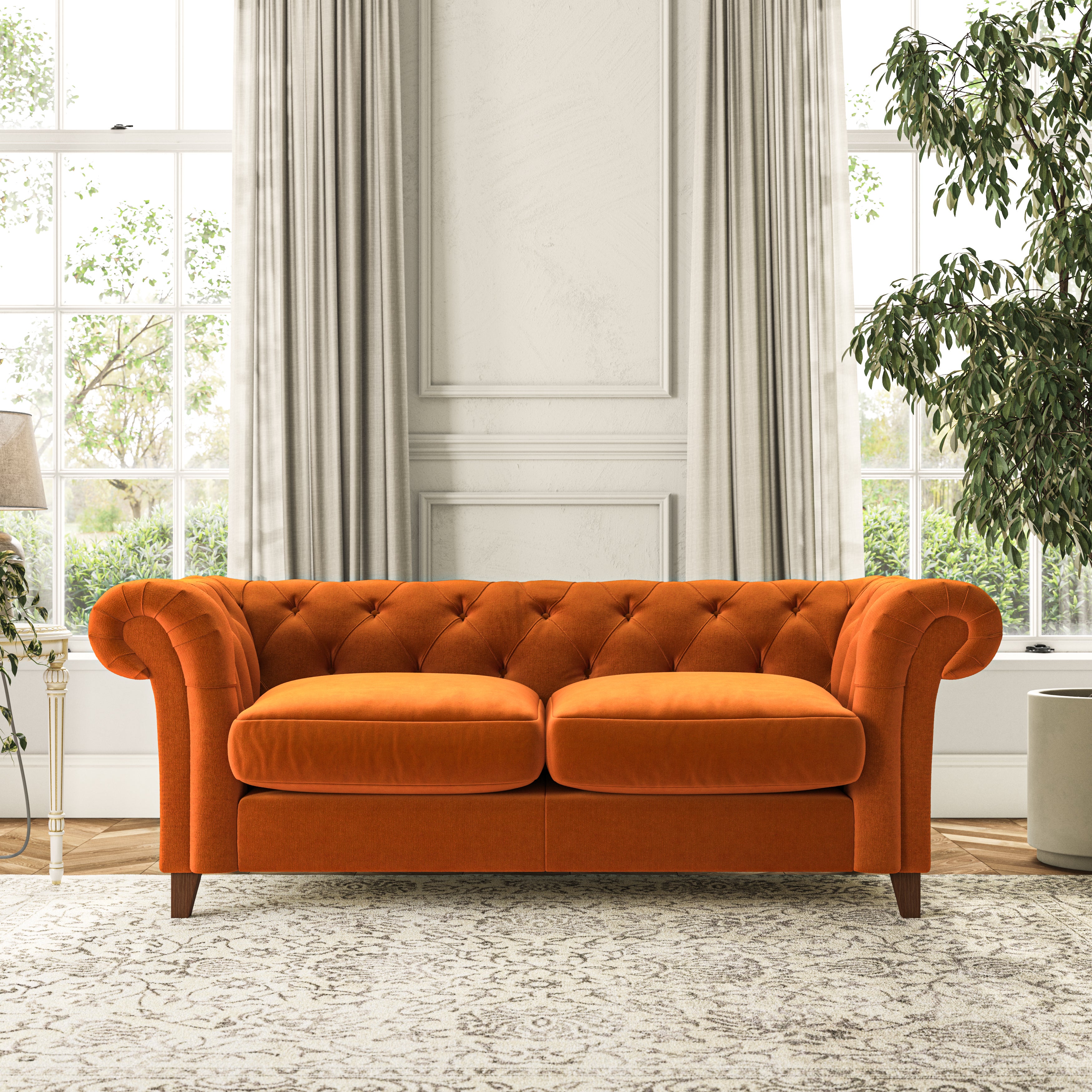 Pimlico 3 Seater Sofa House Velvet Ginger