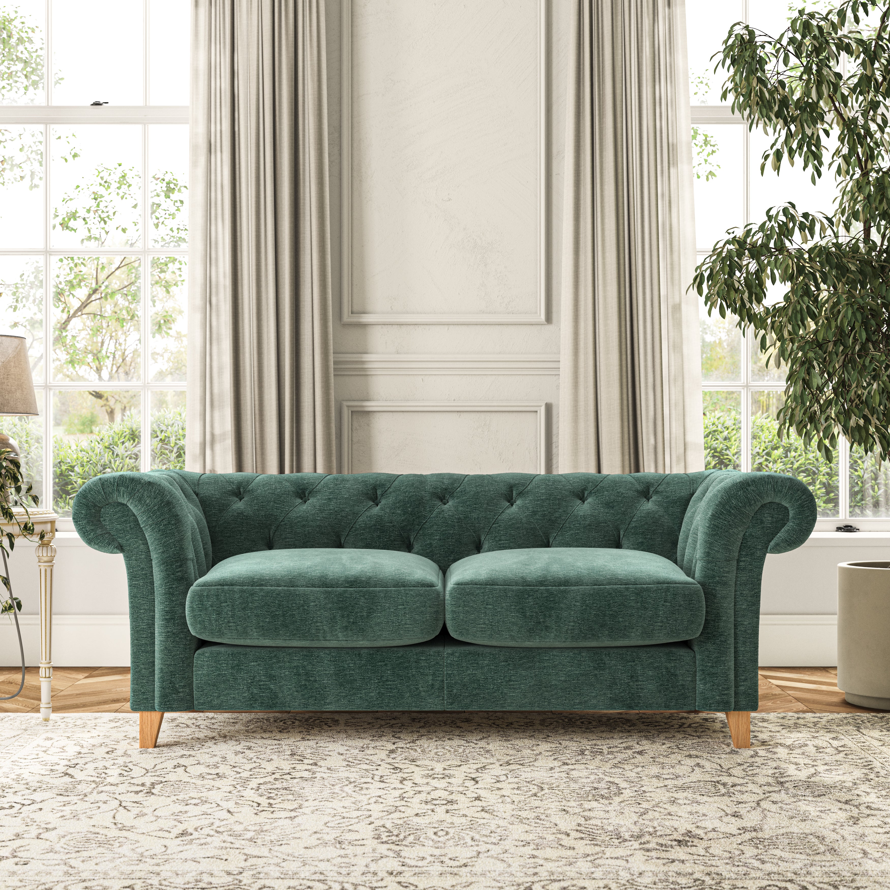 Pimlico 3 Seater Sofa Luxury Chenille Pacific