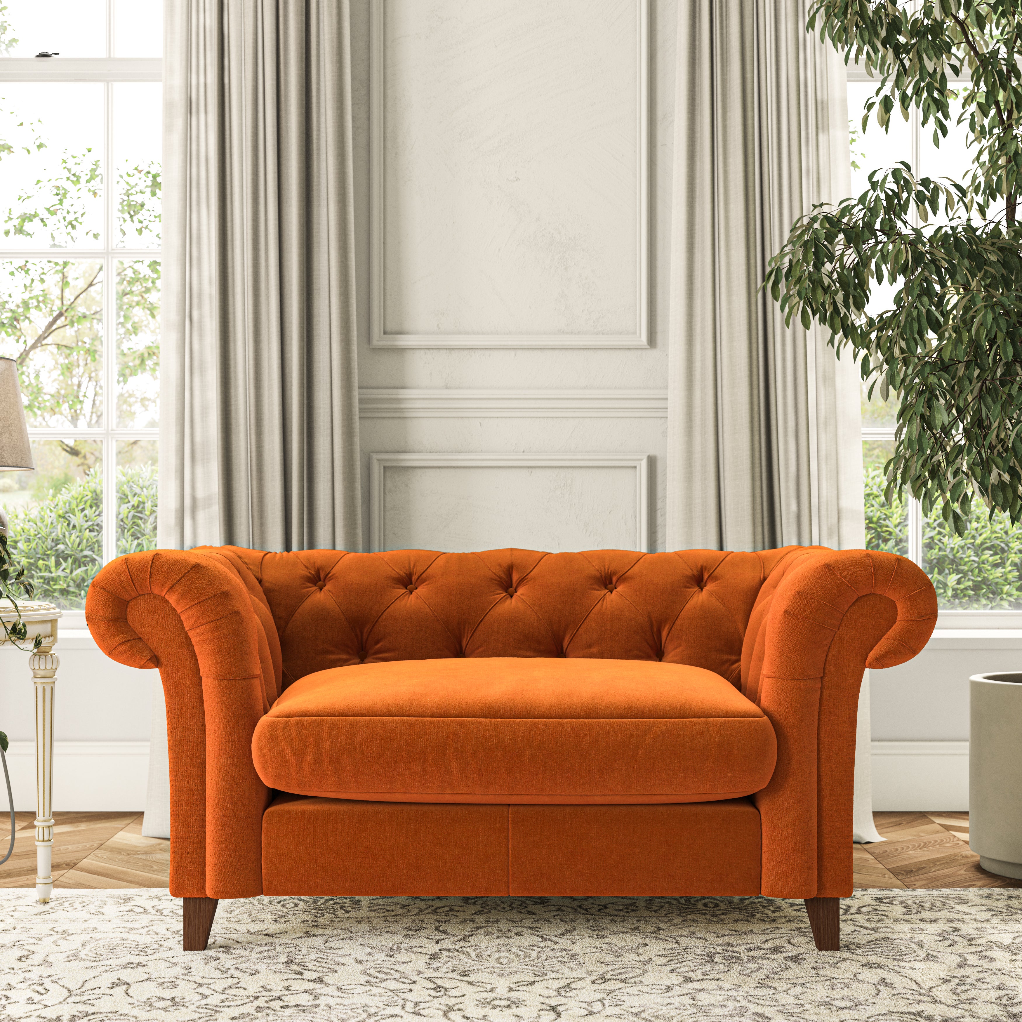 Pimlico Snuggle Chair House Velvet Ginger