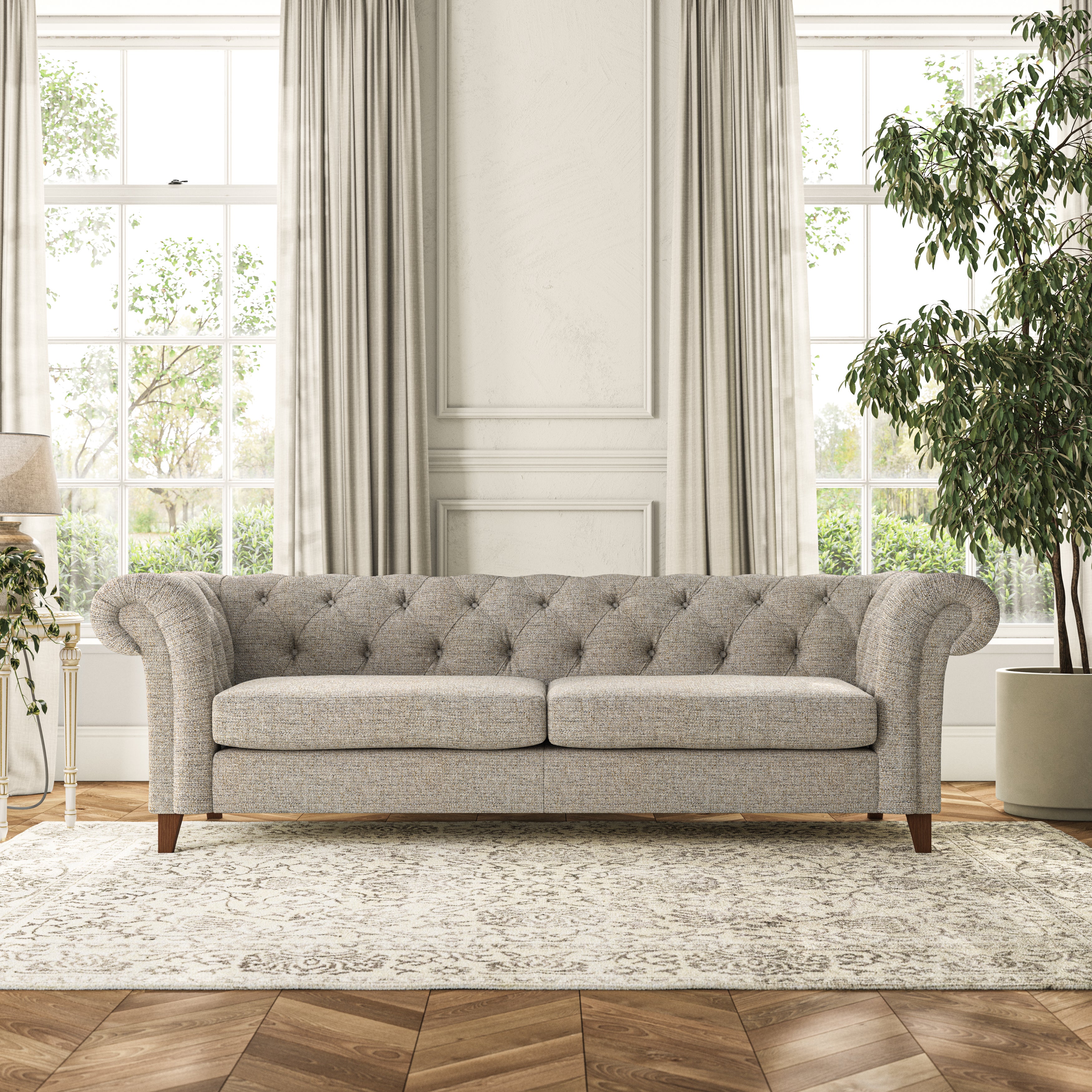 Pimlico 4 Seater Sofa Chunky Weave Natural