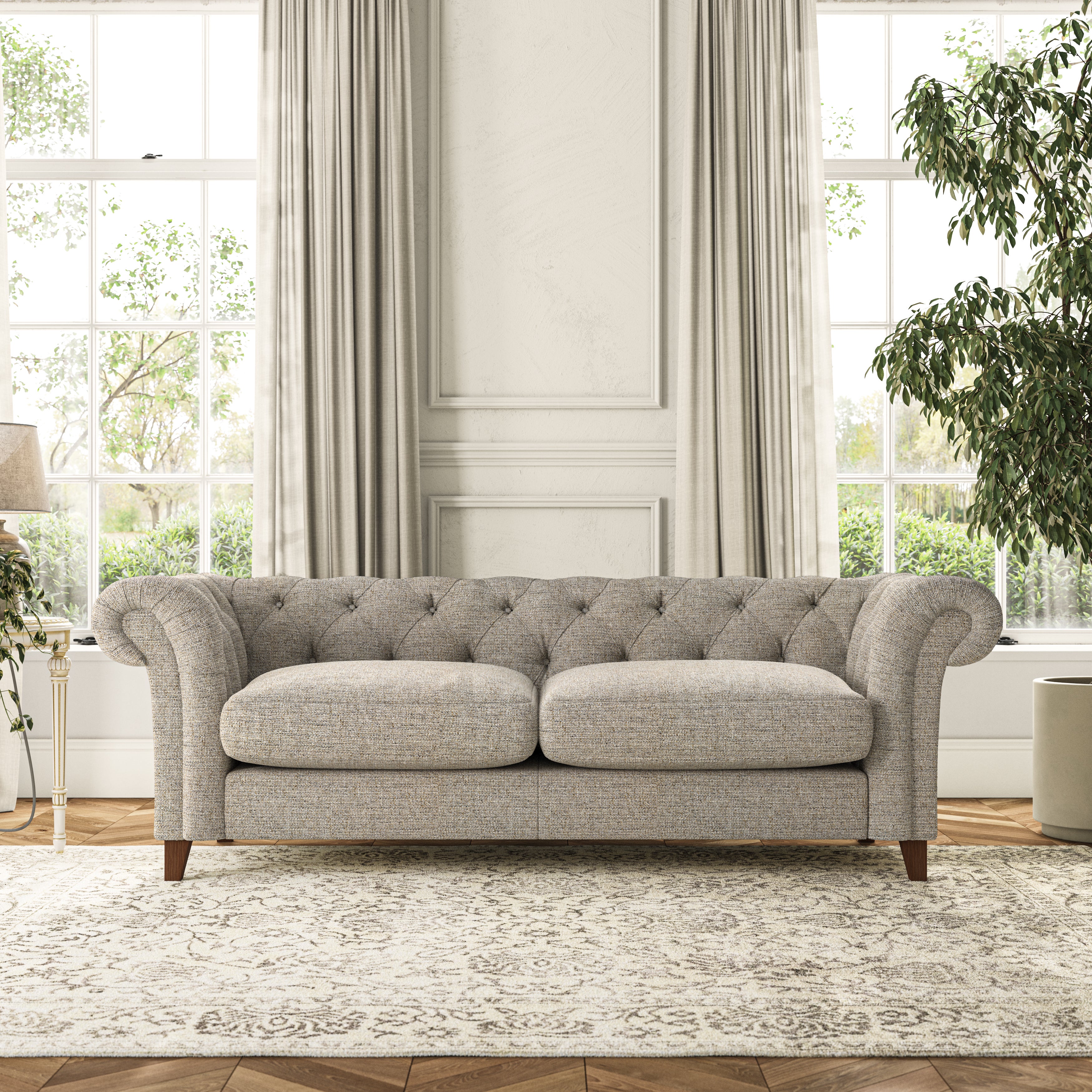 Pimlico Large 3 Seater Sofa Chunky Weave Natural