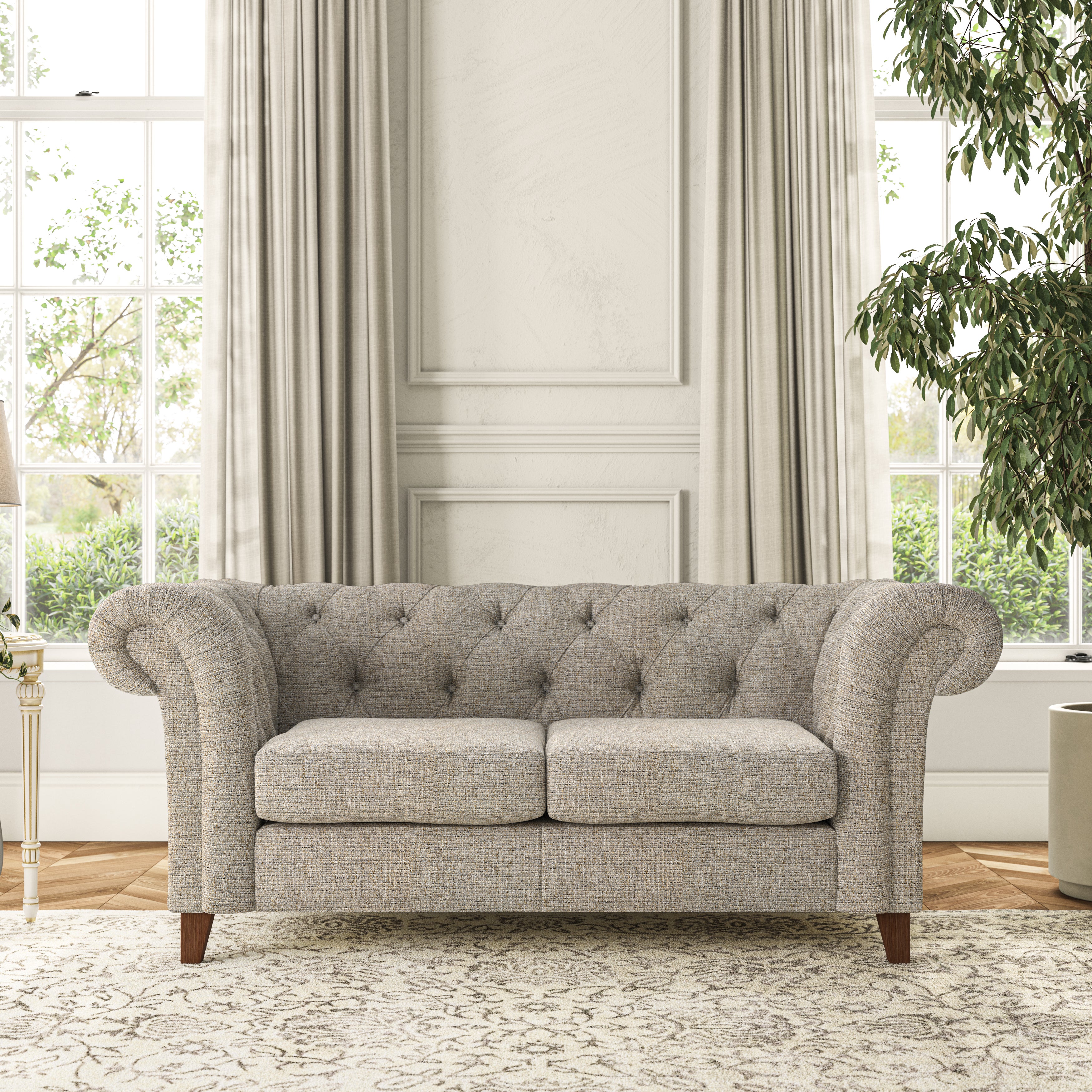 Pimlico Large 2 Seater Sofa Chunky Weave Natural