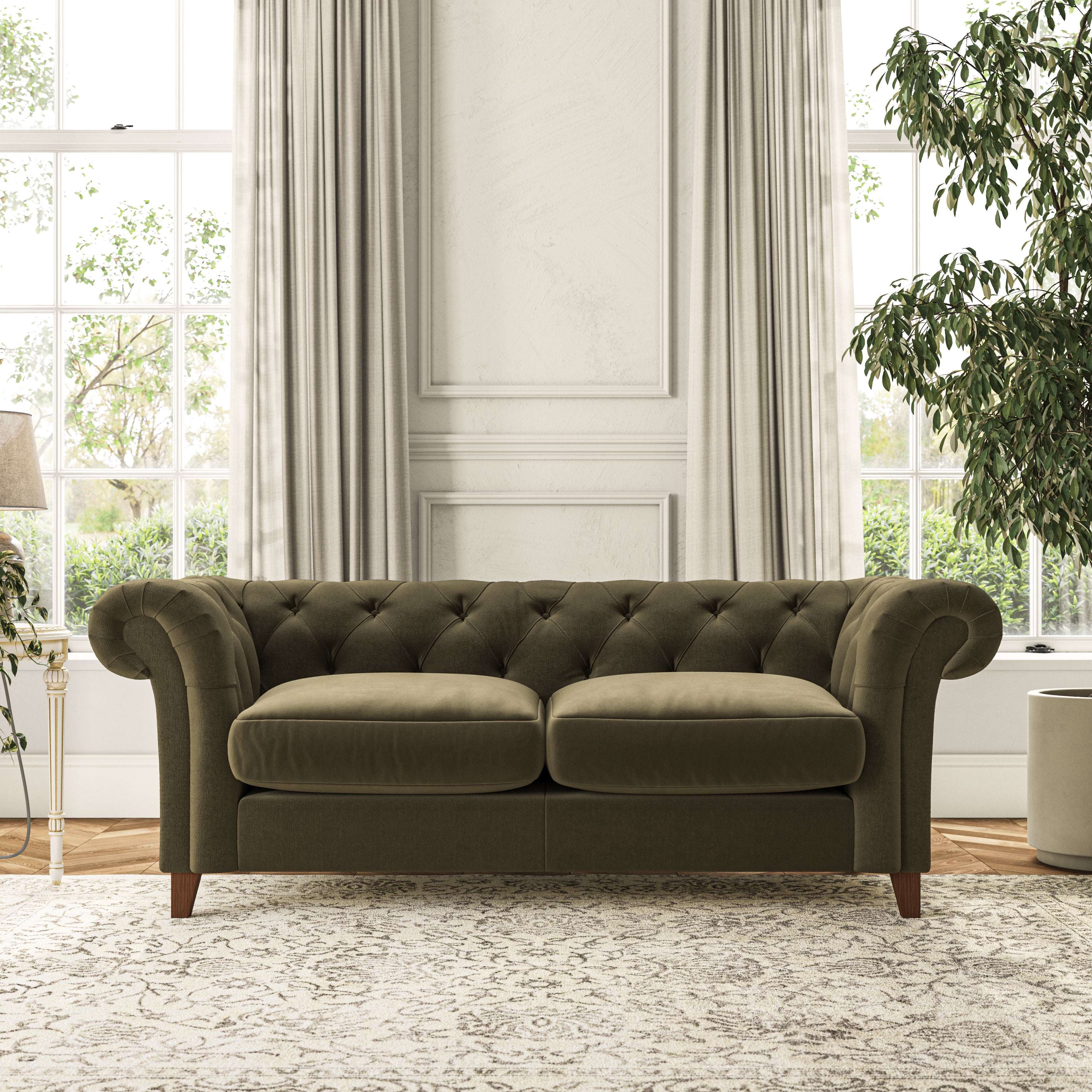 Pimlico 3 Seater Sofa House Velvet Olive