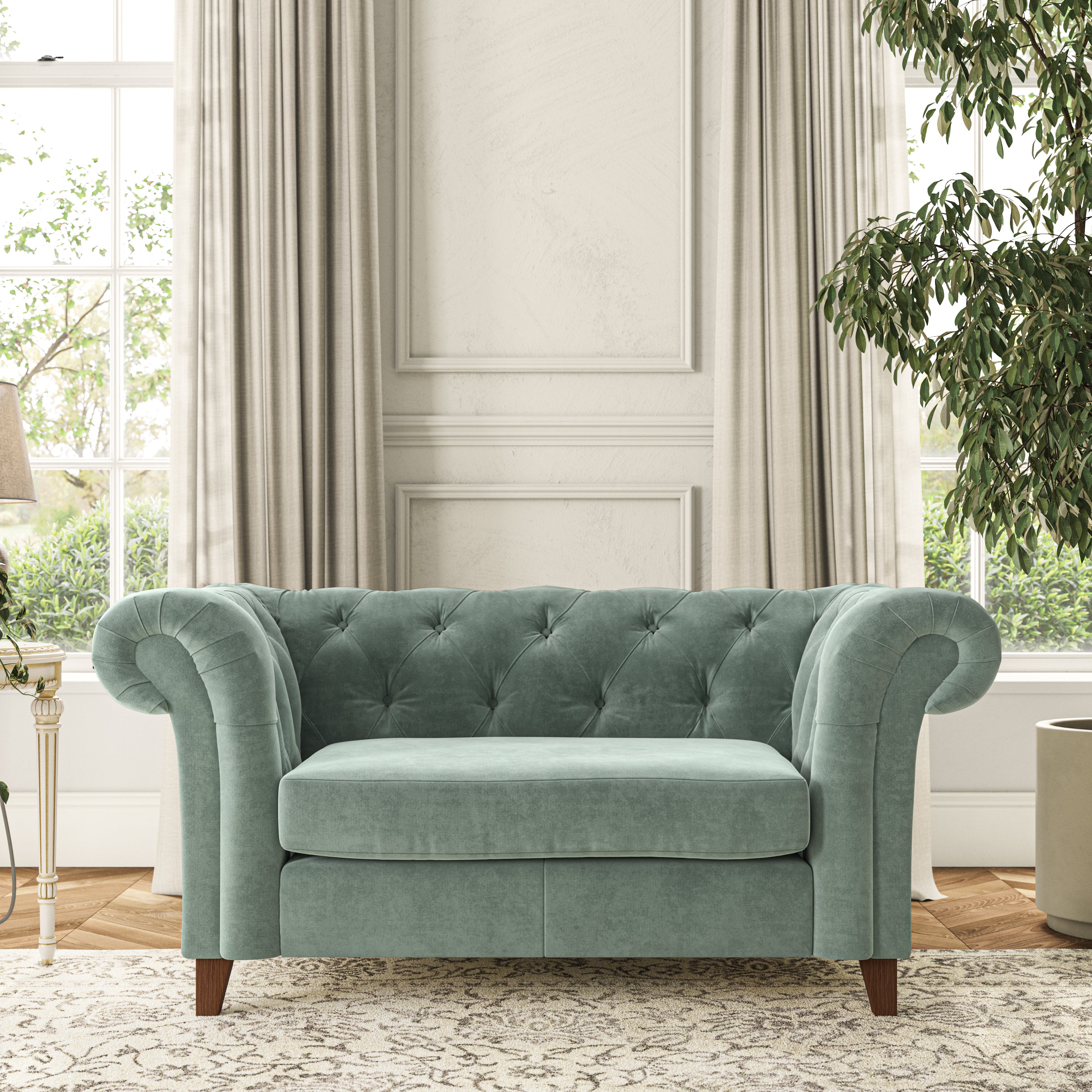 Pimlico Snuggle Chair Luxury Velvet Lilypad