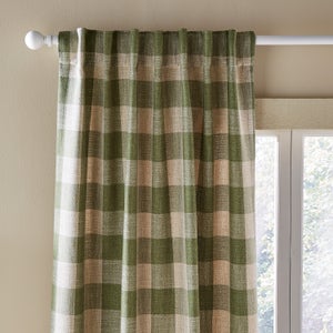 Edited Life Elton Check Unlined Tab Top Curtains