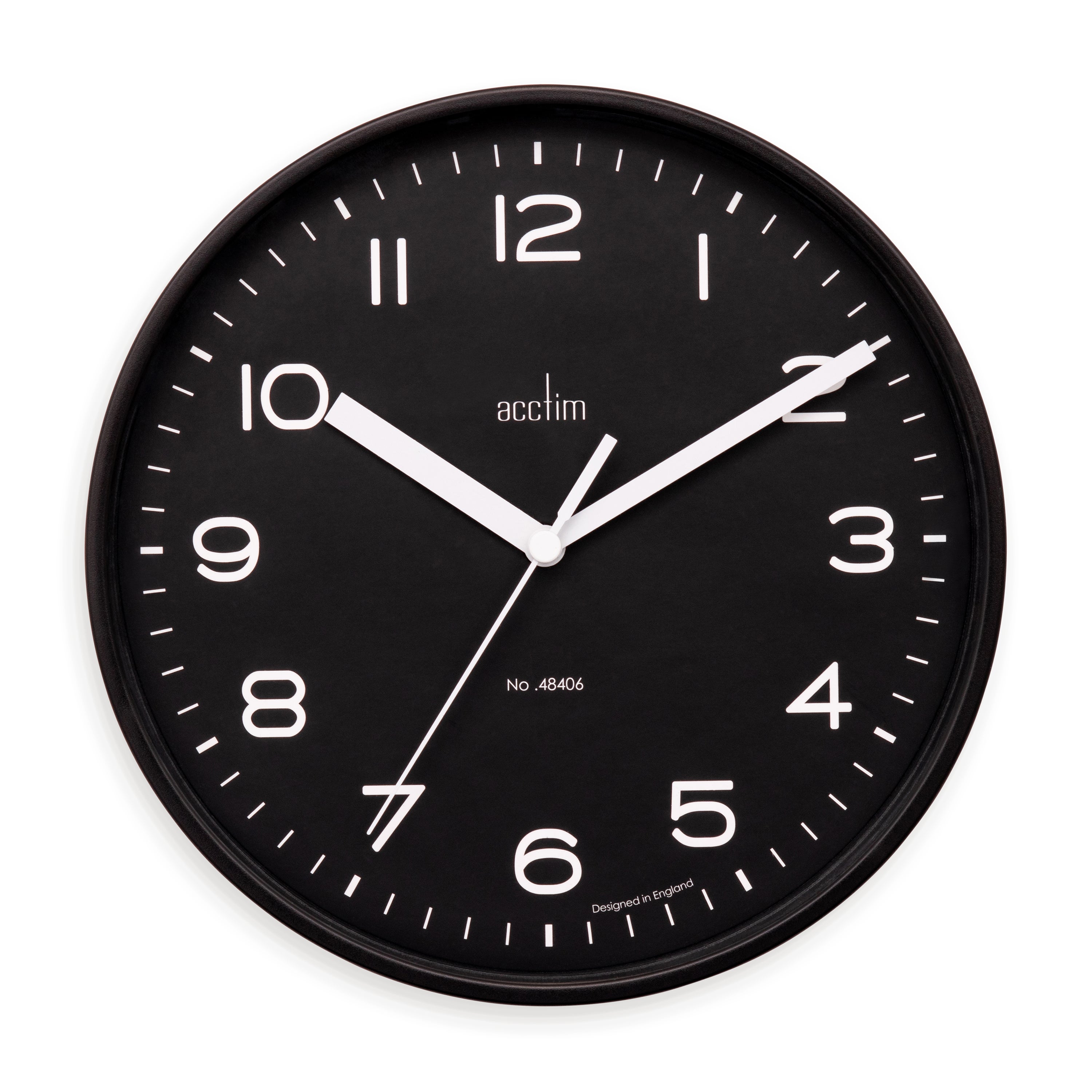 Acctim Runwell Small Wall Clock Black