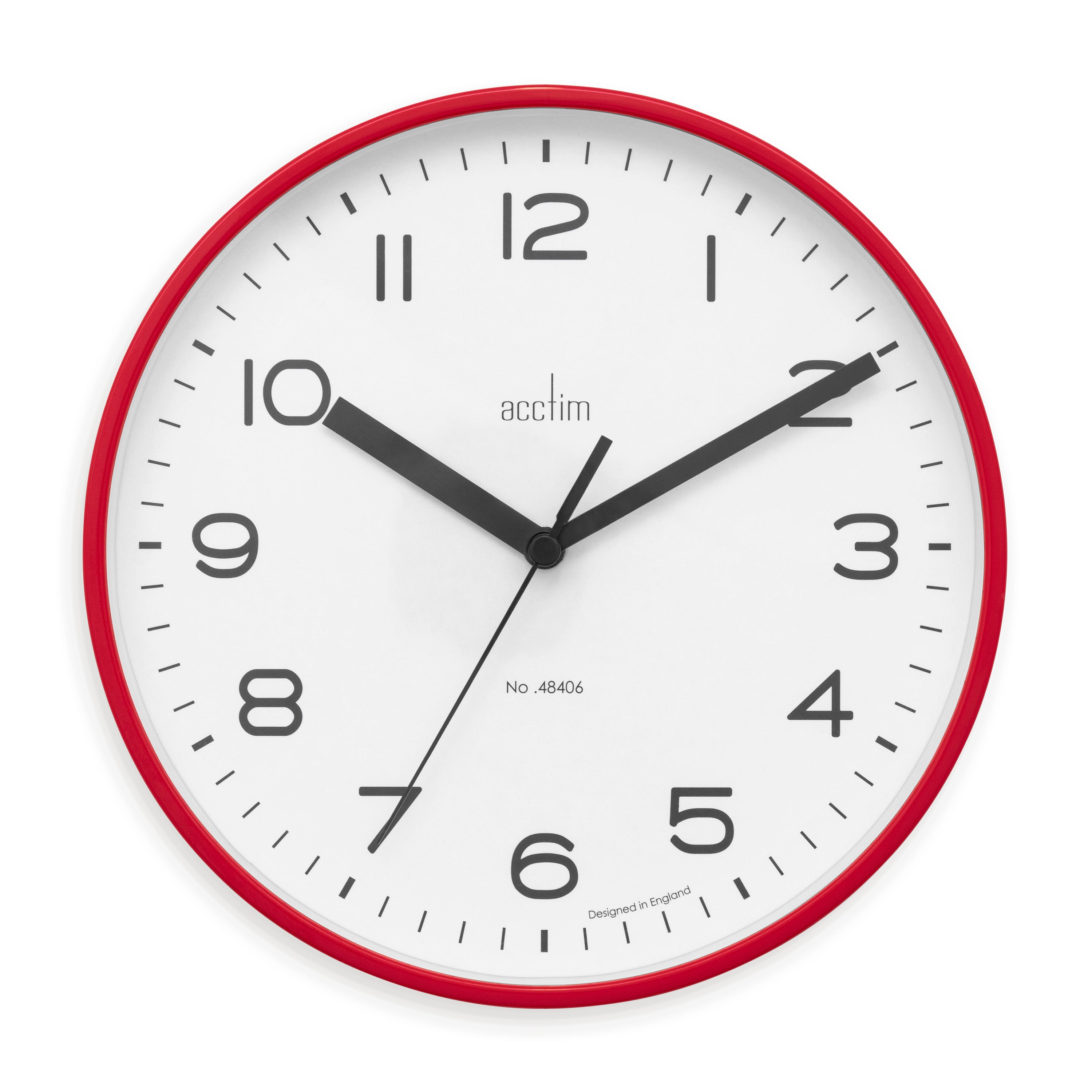 Acctim Runwell Small Wall Clock Red