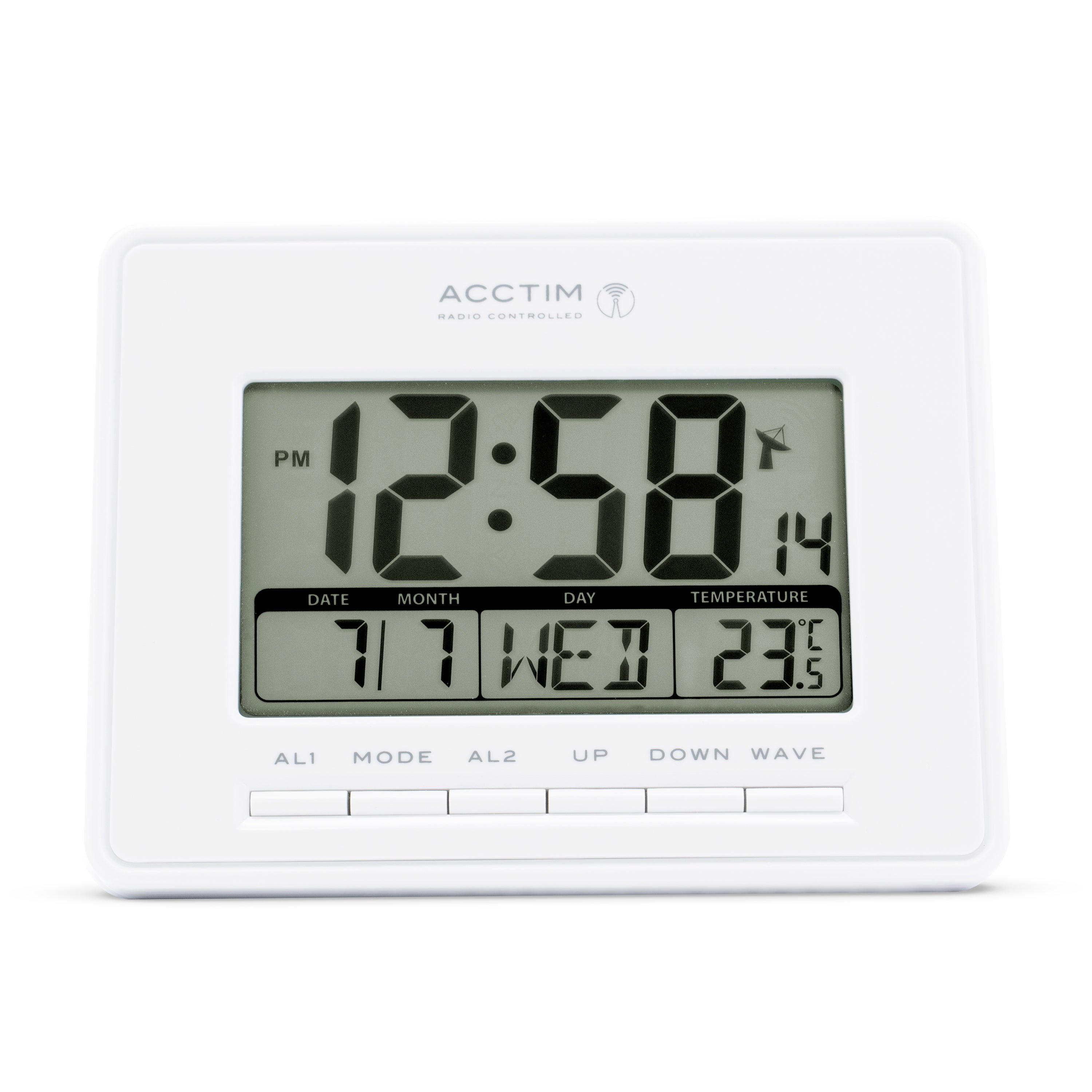 Acctim Infinity Digital Alarm Clock White