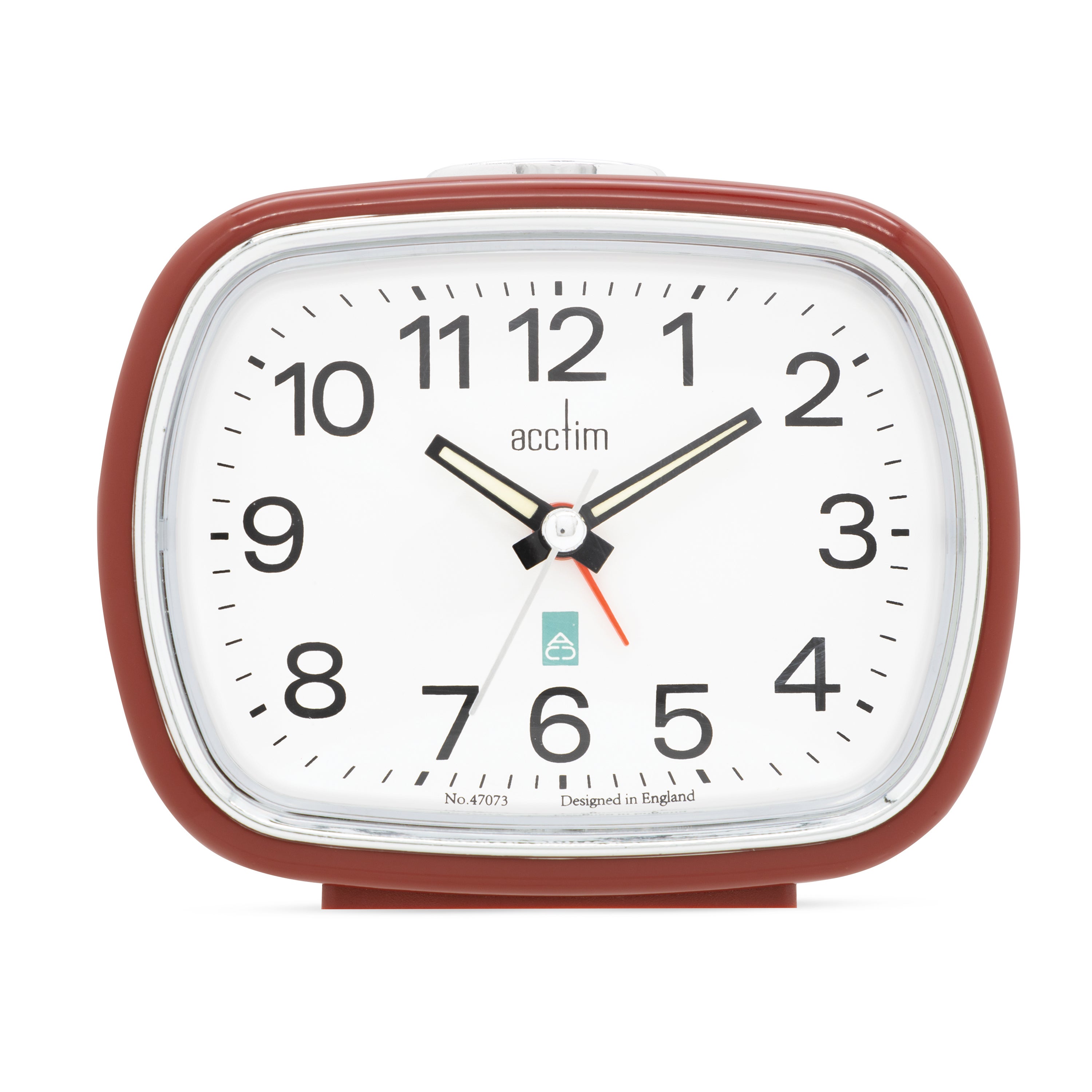 Acctim Camille Analogue Alarm Clock Red