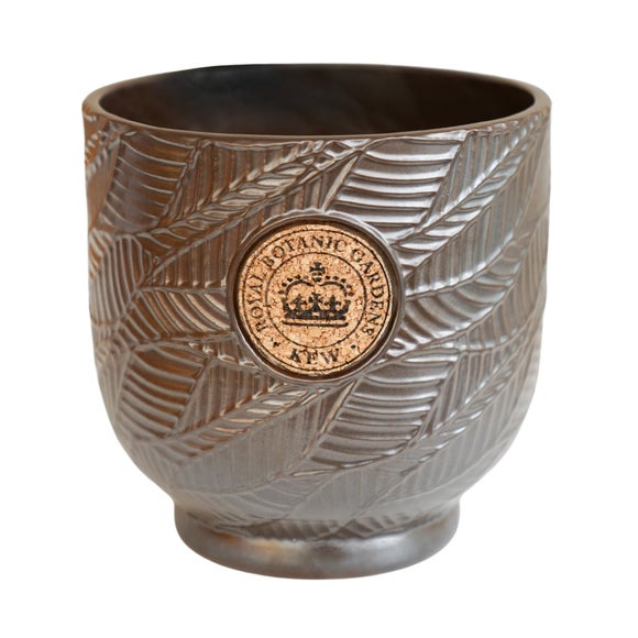 Kew Leaf Embossed Cork Plant Pot