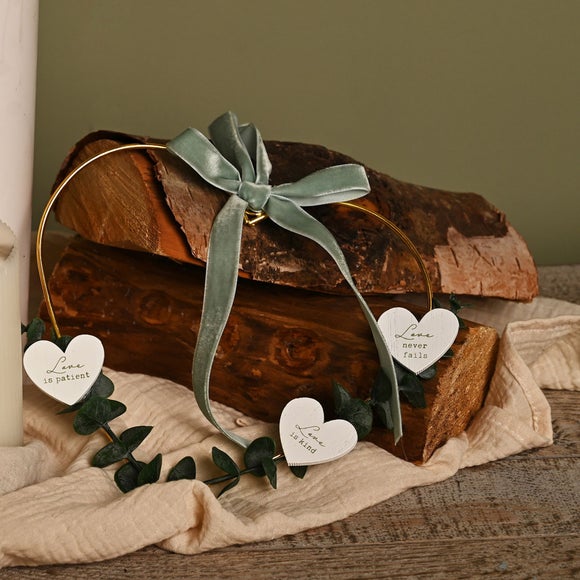 Click to view product details and reviews for Love Story Love Is Patient Heart Hanging Ornament.