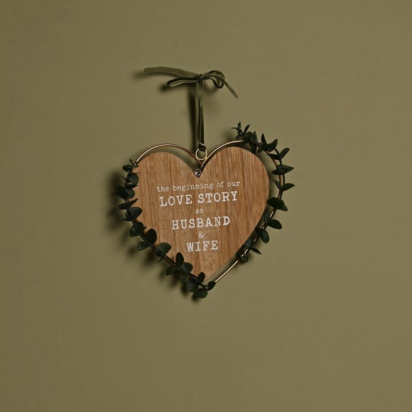 Click to view product details and reviews for Love Story Husband Wife Heart Hanging Ornament.