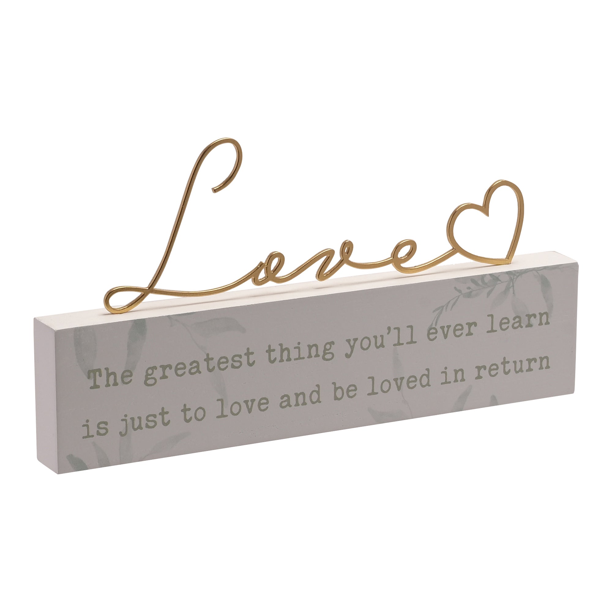 Love Story The Greatest Thing Ornament White