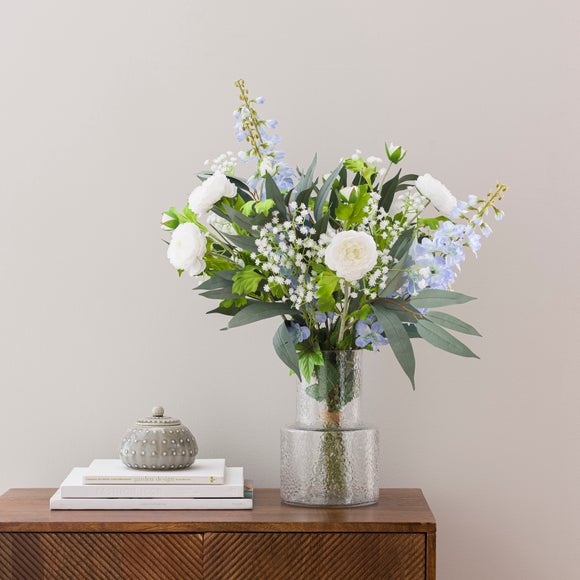 Click to view product details and reviews for Artificial Daisy And Delphinium Bouquet. Click to view product details and reviews for Artificial Daisy And Delphinium Bouquet.