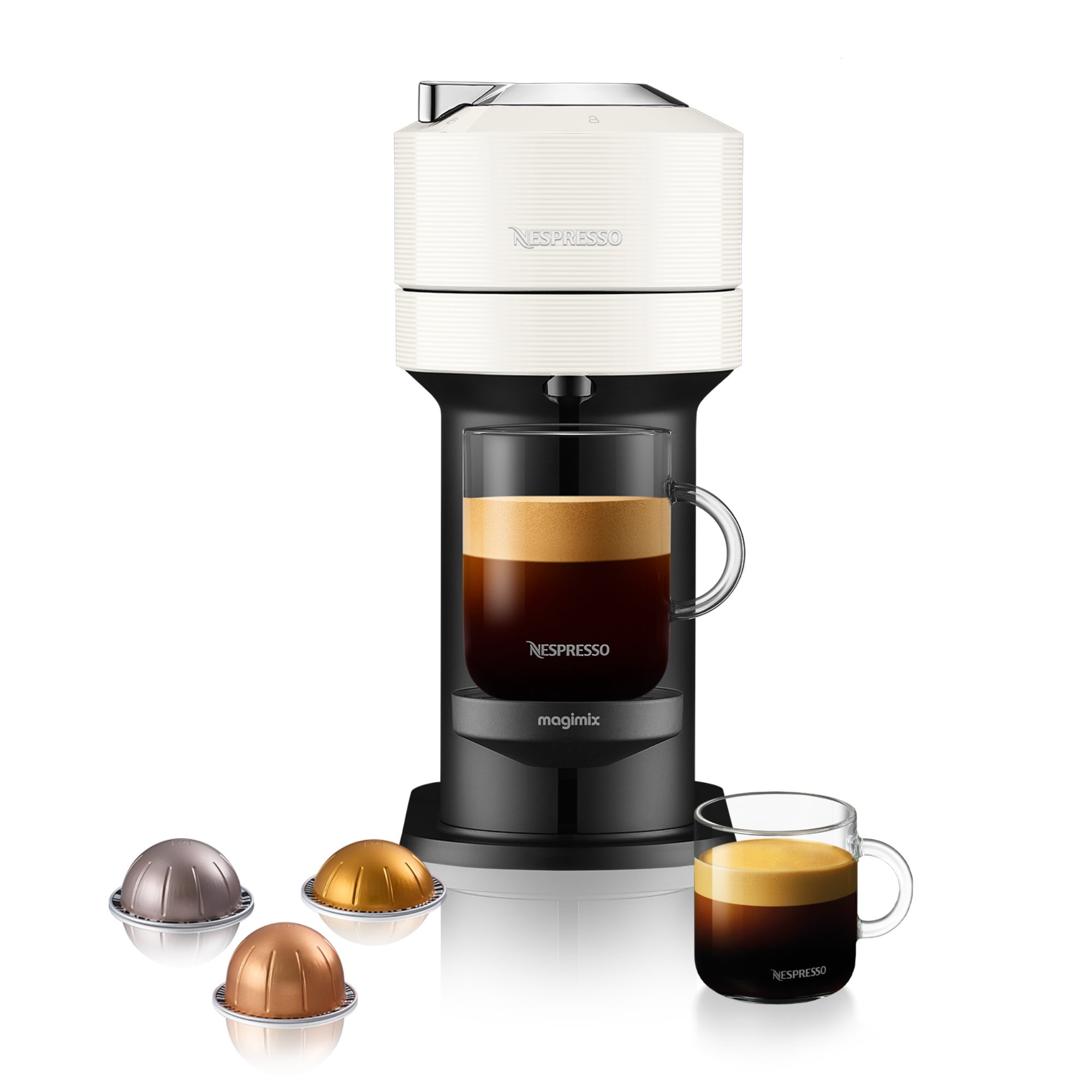 Nespresso Vertuo Next 11706 Coffee Pod Machine by Magimix, White