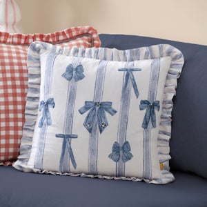 Furn. Noortje Ruffle Bow Square Cushion