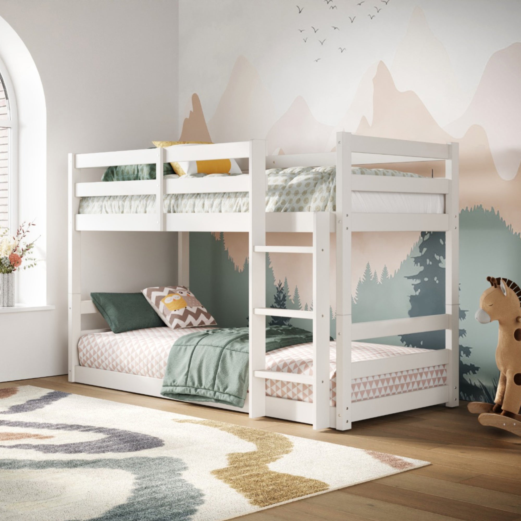 Shasha Low Shorty Bunk Bed Frame White