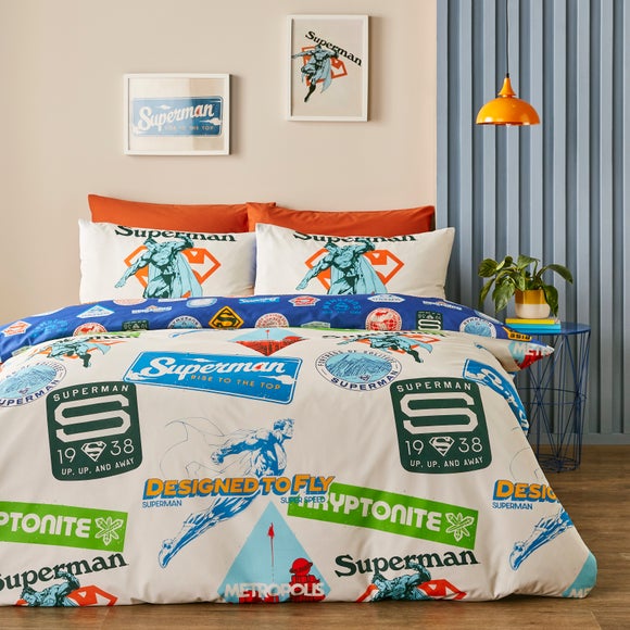 Superman Reversible Duvet Cover And Pillowcase Set