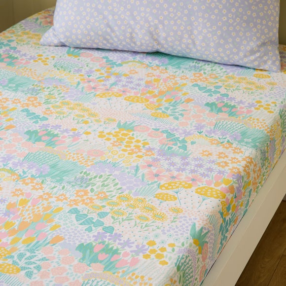 Set of 2 Meadows 100% Cotton Fitted Sheets