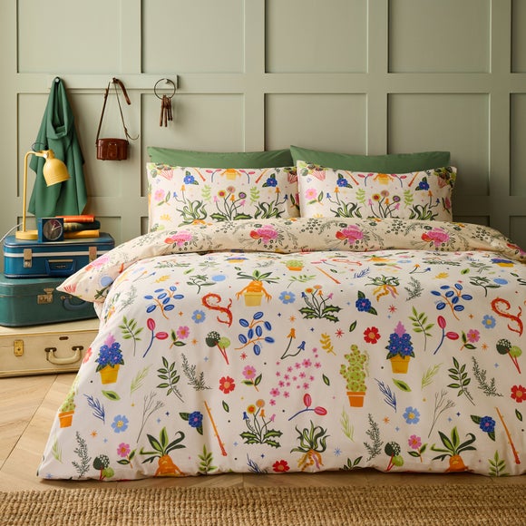 Harry Potter Herbology 100 Cotton Reversible Duvet Cover And Pillowcase Set