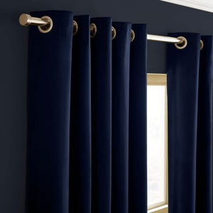 Luxe Velour Eyelet Curtains -blackout Thermal Available-